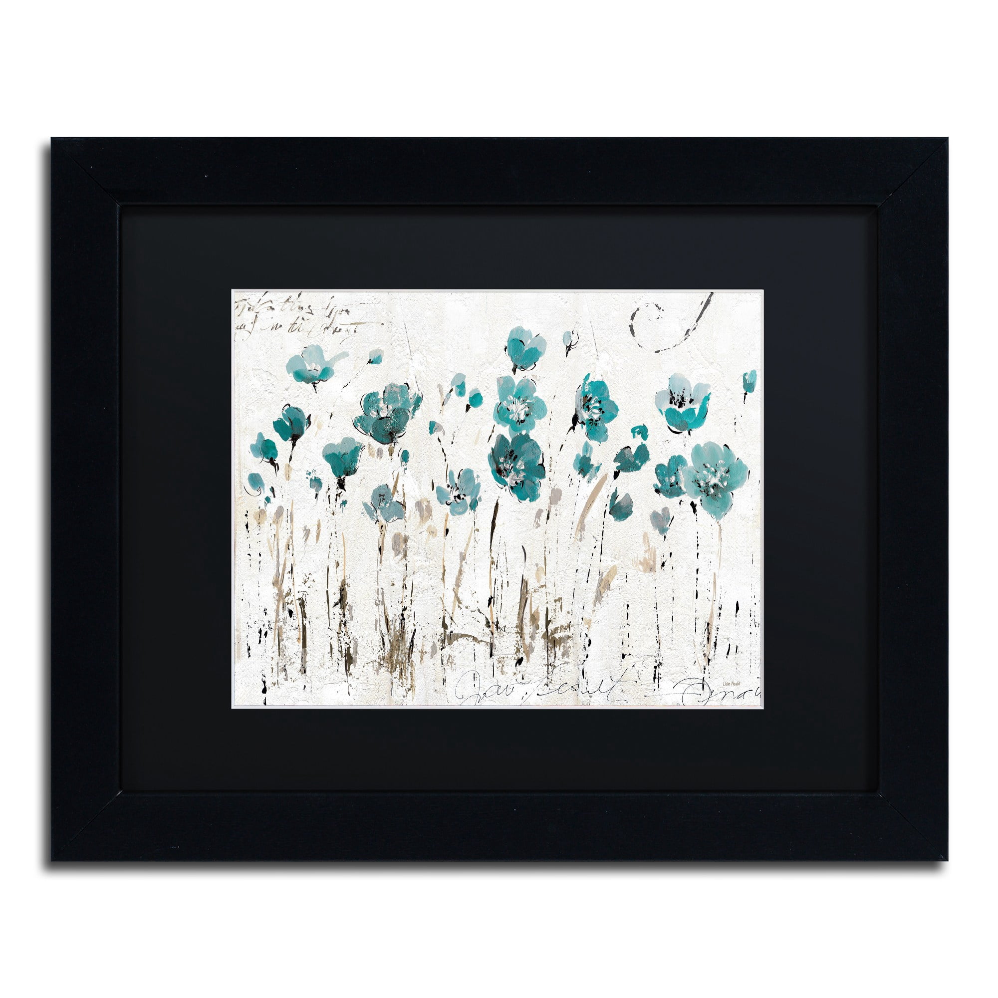 "Abstract Balance VI Blue" Canvas Art by Lisa Audit, Black Matte, Black Frame