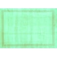 thumbnail image 1 of Ahgly Company Indoor Rectangle Solid Turquoise Blue Modern Area Rugs, 3' x 5', 1 of 4
