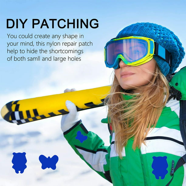4 feuilles Doudoune Réparation Patch Auto-adhésif Tissu Patchs Lavable  Réparation Patch Kit Compatible Avec Sacs Vêtements 15 * 25cm