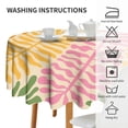 thumbnail image 6 of Odenmar Daisy Floral Round Tablecloth 60 Inch, Farmhouse Waterproof Table Cover, Rustic Flower Design for Dining Table, Kitchen, Party Indoor Outdoor, 6 of 6