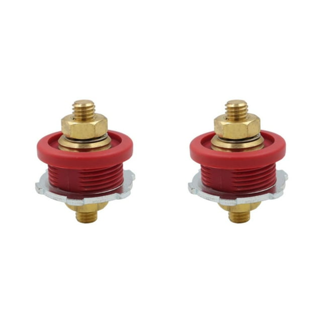 yingyy 1/2/3 Truck Boat Battery Terminal Bulkhead Feed-Thru Panel Connector Post Stud Replacement Kit High Strength Red 2PCS