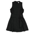 thumbnail image 1 of bar III Robe Évasée à Taille Lacée pour Femmes, Noir, Moyen, 1 of 2