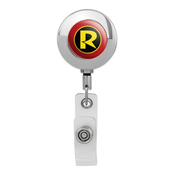 Batman Robin Logo Retractable Reel Premium Metal Chrome Badge ID Card Holder Clip