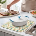 thumbnail image 2 of Pioneer Flower Floral Print Pattern Kitchen Dish Drying Mat 1 Pack, Ultra Absorbent Microfiber Drainer Mat, 16"x18", 2 of 6