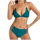 thumbnail image 2 of Traje de baño para mujer, bikini de tirantes sin espalda de color liso para mujer, trajes de baño para mujer, conjuntos de bikini para mujer, trajes de baño de bikini para mujer, 2 of 7