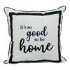 Better Homes & Gardens Home Outdoor Throw Pillow, 19" x 19", Black & White