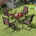 thumbnail image 3 of Topcobe Set of 2 Patio Chairs with Quick-drying and Breathable Fabric for Backyard, Outdoor Patio Furniture for Garden Backyard Pool Deck-Brown, 3 of 9