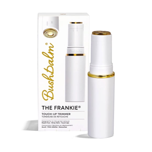 Recortadora de retoque Bushbalm: depiladora indolora para rostro, bikini y vellos sueltos. Herramienta de aseo inalámbrica, recargable e impermeable con luz LED. Frankie.