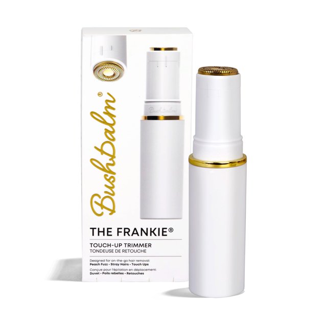 Recortadora de retoque Bushbalm: depiladora indolora para rostro, bikini y vellos sueltos. Herramienta de aseo inalámbrica, recargable e impermeable con luz LED. Frankie.