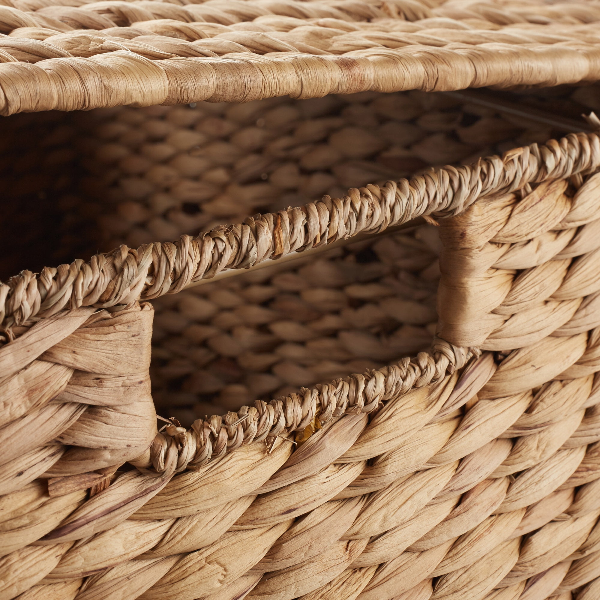 Casafield Rolling Filing Cabinet, Natural - Water Hyacinth Hanging File Folder Organizer, Home Office Storage