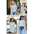 thumbnail image 6 of UVN Sweatshirts for Women Square Neck Long Sleeve Shirts Casual Tunic Tops, 6 of 7