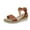 Coffee, variant on Fesfesfes Sandals Women Strappy Sandals Women's Plus-size One-line Buckle Color Sandals Platform Straw Wedges 8.5(41)
