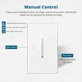 thumbnail image 4 of Interruptor Inteligente Zigbee para Ventilador con Luz, Control Táctil de 1 Banda y Control Deslizante, Velocidad del Ventilador . Se Requiere Usar con la Aplicación Tuya., 4 of 6