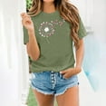 thumbnail image 2 of Womens Valentine's Day Shirts Short Sleeve Fashion Graphic Basic T-Shirts Casual Pullover Tunic Tops (2XL, B Green), 2 of 7