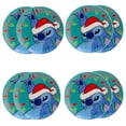 thumbnail image 2 of Juego 6 Platos Pequeños Postre o Ensalada Modernos Redondos de Porcelana, Diseño Stitch Luces Navideñas, Disney Clásicos, Juego de Platos Pequeños 19 cm, 2 of 6