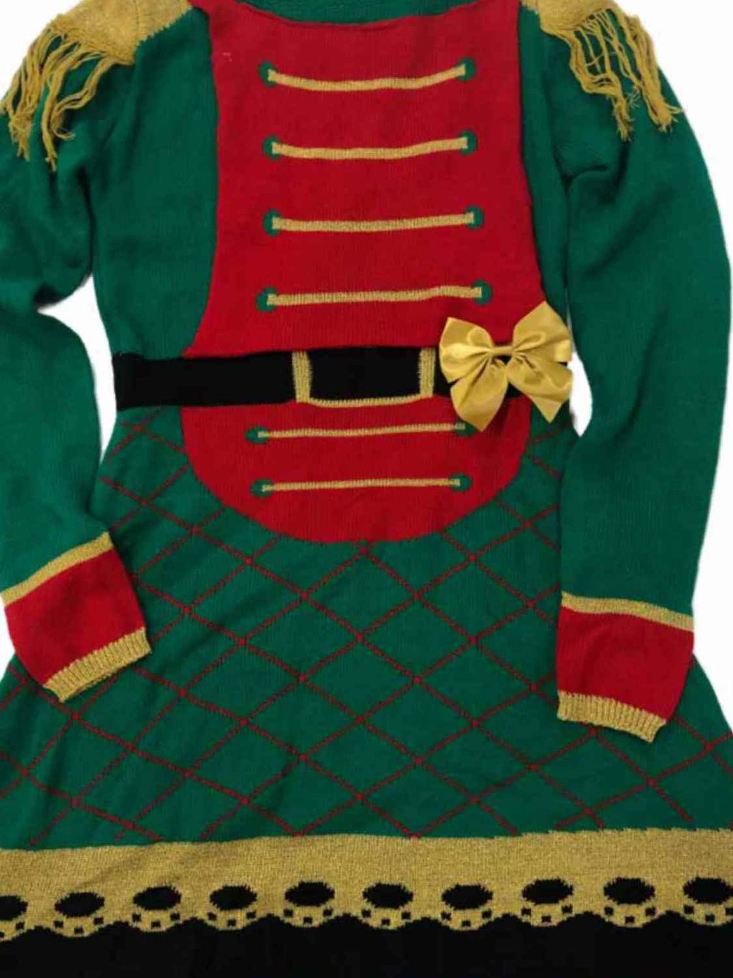 Womens Green Toy Soldier Nutcracker 