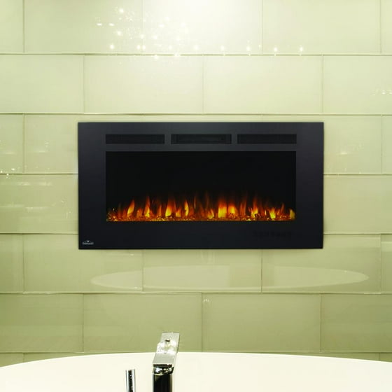 Napoleon Allure Phantom 42 Inch Linear Wall Mount Electric Fireplace With Mesh Front