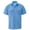 ☪365-Blue, variant on Men's Solid Short Sleeve Lapel Shirt with Button Cardigan and Pocket - Casual Collared Top for Summer Office Wear, Casual Fridays and Smart Events, Mens Shirts