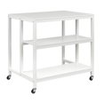 Mainstays Industrial Kitchen Island Cart with Shelves, White Finish