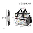 thumbnail image 3 of FORMRS Insulated Cooler Bag 24 Cans Capacity Soft Leakproof Lunch Box with Side Pockets, Green Stars, 3 of 7