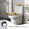 thumbnail image 4 of HELLHERO Stylish Lid Cover Set for Toilet Elastic Bottom Fits All Toilet Shapes for Gift, Sunflower & Bee, 4 of 8