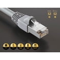 thumbnail image 2 of Cable Leader 3ft Cat6 Shielded Ethernet Network Patch Cable STP Snagless 24AWG Bare Copper, Gray, 2 of 6