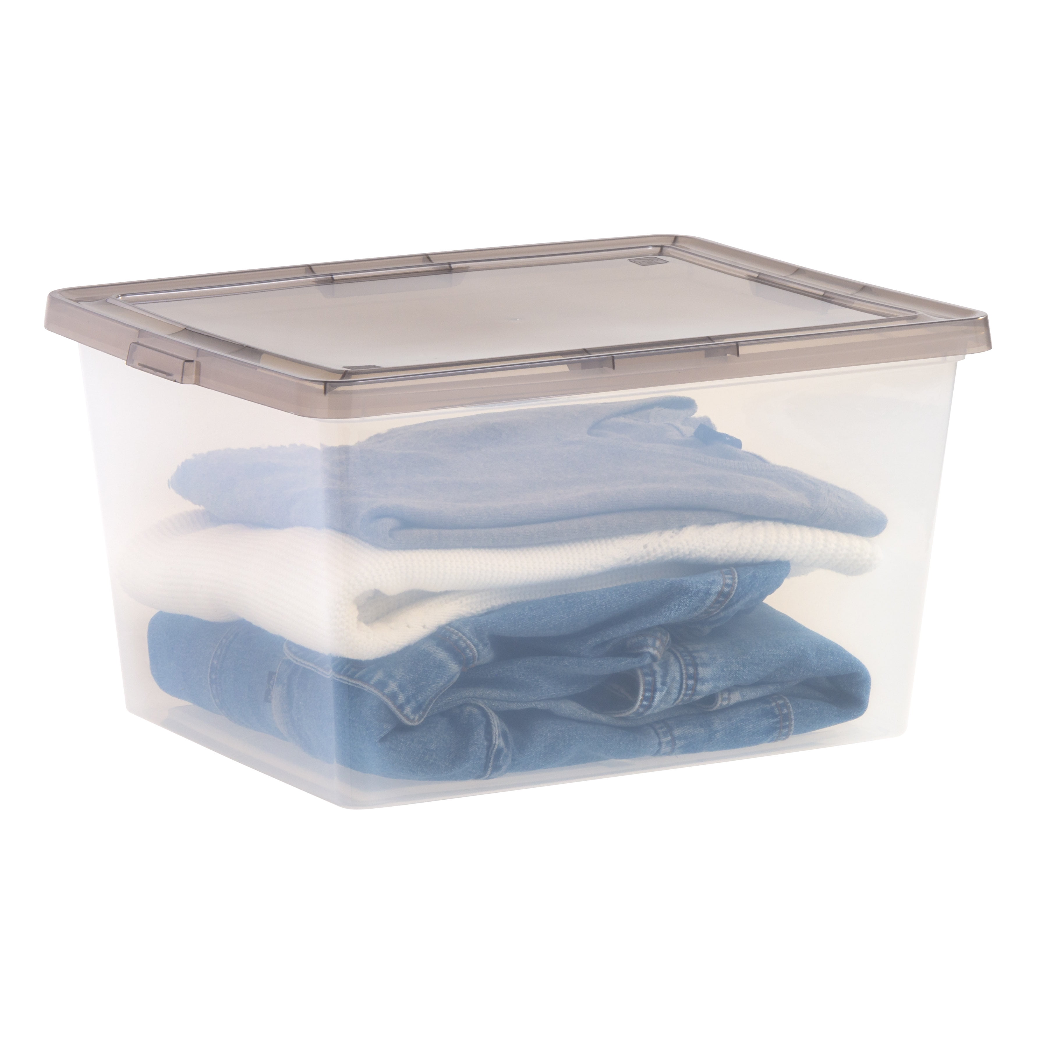 IRIS 24.5 Qt. Plastic Storage Bins with Lids, Stackable Storage Containers, Totes, 6 Pack