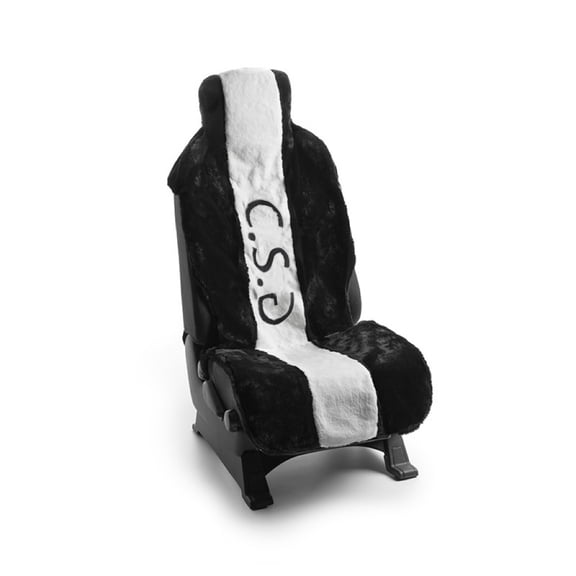 1PC Black White Rose Red Luxury Car Front Seat Covers, Hige Grade Soft Short Plush Warmth Car Seat Cushion, Universal Fit Car Interior Accessories