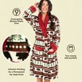 thumbnail image 5 of Bear Fair Isle Lazy One Ultra-Cozy Bathrobes for Women, Animal, Cabin (L/XL), 5 of 7