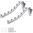 thumbnail image 1 of Folding Wall Mounted Clothes Rack, Wall Clothes Hanger Detachable Sturdy Swing Arm Coat Hanger Stainless Steel Clothes Hook Closet Rod Clothing Holder Drying Racks for Bathrooms Laundry Room, 2 Pack, 1 of 7