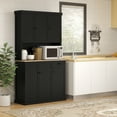 thumbnail image 3 of HOMCOM 71" Buffet with Hutch, Kitchen Pantry Storage Cabinet with Drawer, 3 of 8