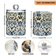 thumbnail image 5 of Yayeee 2 Pack Qtip Holder Bathroom Cotton Swab Canister with Lid Clear Dispenser Set, Blue Floral, 5 of 6