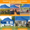 thumbnail image 5 of COBIZI 10x20 Pop up Canopy Tent with 4 Sidewalls, Waterproof Commercial Grade EZ Outdoor Gazebo with UV 50+ Protection, Instant Setup Event Shelter for Parties, Garden, and Camping, Blue, 5 of 7