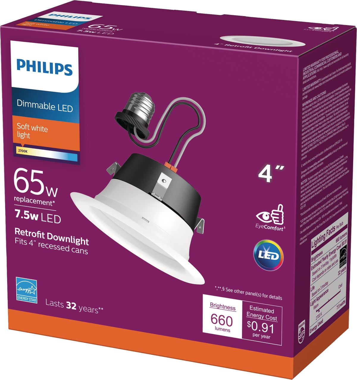 Philips Lighting Co Philips Retrofit LED Recessed Light Kit 4 In