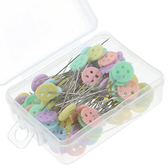 100 Pcs Butterfly Pattern Pin Button Needle Sewing Patchwork Fixing 100pcs/box (mixed Colors) Needles Pins For Locating