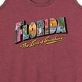thumbnail image 3 of Instant Message - Florida Postcard  - Women's Racerback Tank Top, 3 of 6