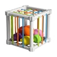 thumbnail image 1 of Clasificador de formas de bebé, contenedor sensorial de juguetes con cuerda elástica, juegos de entrenamiento de habilidades motoras finas, cubo de al, 1 of 8
