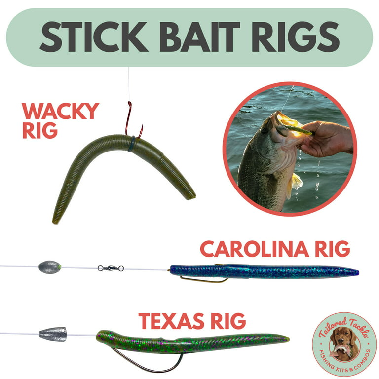 Tailored Tackle Wacky Worm 5 Inch, 25 Pack Bulk Bag, Soft Plastic Stick  Bait Made in USA, Anise Scent Fishing Worms for Wacky Rig Bass Lures