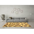 thumbnail image 3 of Ahgly Company Indoor Rectangle Checkered Brown Modern Area Rugs, 2' x 3', 3 of 4