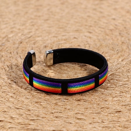 Lesbians Gays Bisexuals Rainbow Bangle Bracelets Rainbow Couple Open Bracelet