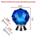 thumbnail image 3 of Uxcell 30mm Diamond Crystal Glass Drawer Knobs for Kitchen Cabinet Cupboard,1/6/8/10/20Pcs,High-gloss, 3 of 7