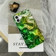 thumbnail image 5 of FKBRCL4U Compatible with iPhone 16 Plus Matte Case, Abstract Green Liquid Swirling Alcohol Pattern for Girl Full Body Design Soft Silicone Drop Shock Scratch Protection for iPhone 16 Plus, 5 of 7