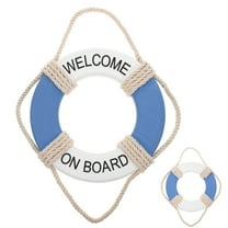 PAMINGONO Nautical Life Ring Wall Decor Seaside Decoration Vintage Nautical Decor 1Pack 24x17cm