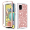 thumbnail image 3 of Value Pack and for Samsung Galaxy A51 5G (NOT FIT REG VER) Case Phone Case Dual Layer Glitter Full-Body Rugged Clear Back Case Drop Resistant Shockproof Case with Built In Screen Protector (Rose), 3 of 4