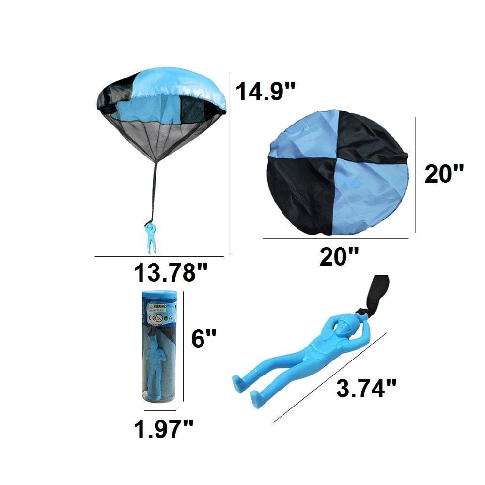 Toys 4 Pack Tangle Free Throwing Parachute Man with Large 20 Parachutes Parachute Men Toys Parachute toys