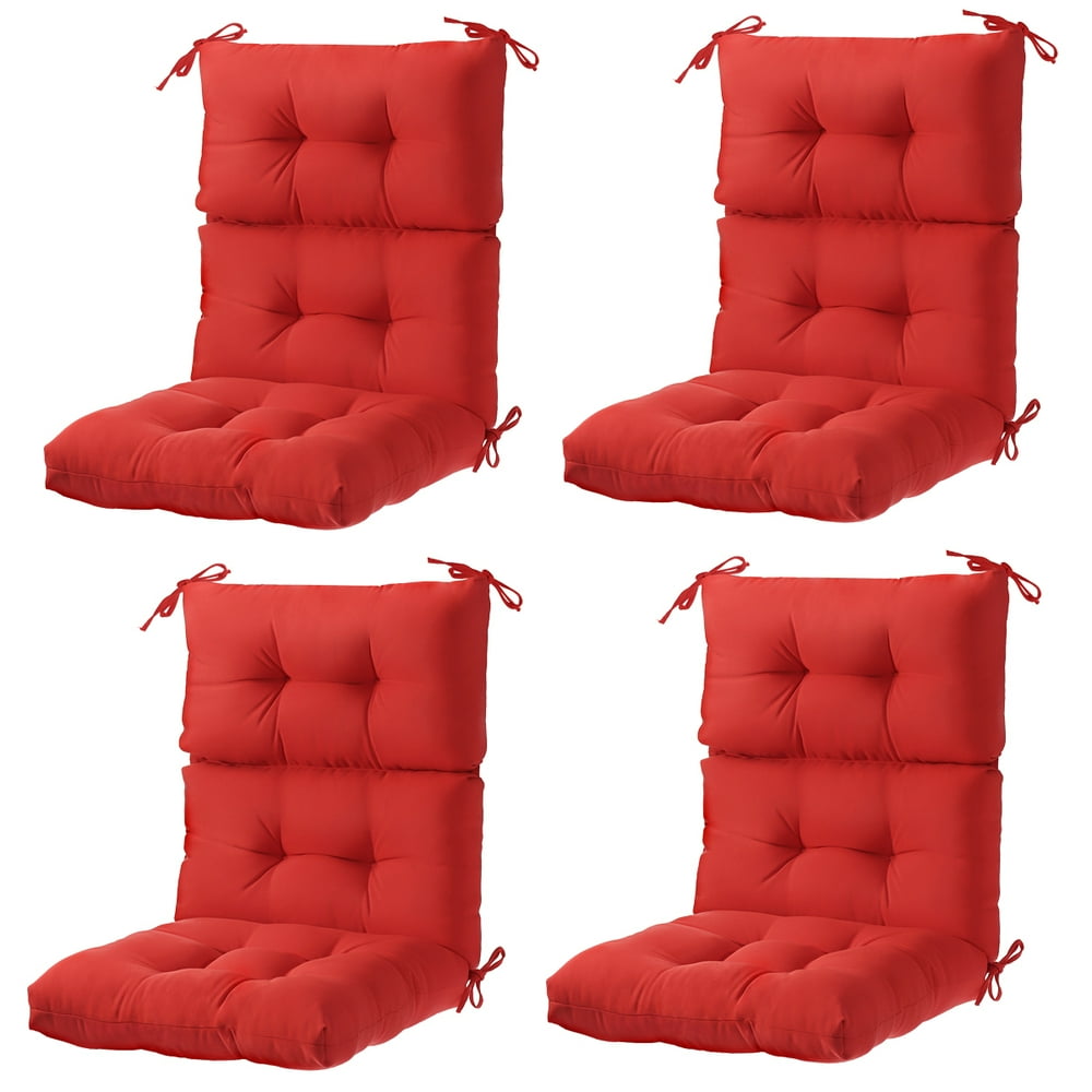 Romhouse Set of 4 Solid High Rebound Foam Chair Cushion for Outdoor