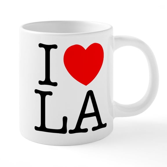 CafePress - I Heart L.A. - 20 Oz White Ceramic Mega Mug