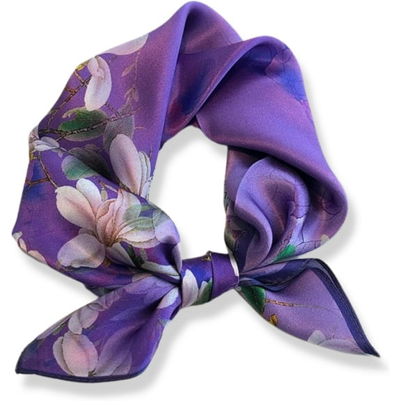 CAILDANL 100% Mulberry Silk Neck Scarf 21"x21" Small Square Scarfs for Women Gift Packed