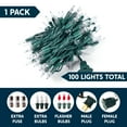 thumbnail image 2 of Joiedomi 100-Count Clear White Christmas Light Set,Green Wire Lights for Christmas Decorations,Holiday,Party,Home,Indoor or Outdoor Decorations, 2 of 7