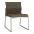 thumbnail image 1 of Gansett Reception Waiting Armless Guest Chair / Silver Steel / Brown / Brown, 1 of 7